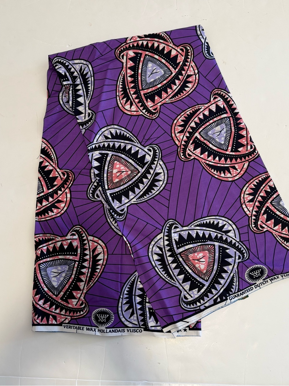 Colorful Purple Multicolor Cotton Fabric